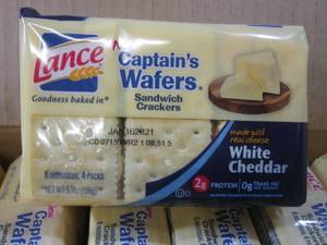 lot 282 image: (C-1) Case of Captains Wafers Snadw...