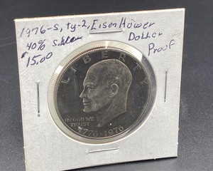 lot 28 image: 1976-S Eisenhower Dollar Proof