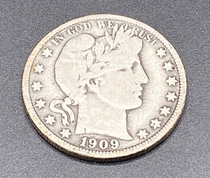 lot 55 image: 1909 Barber Half Dollar