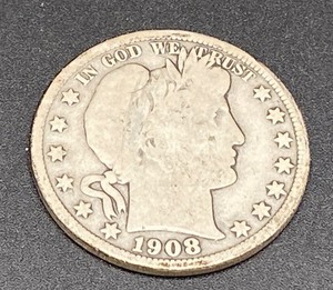 lot 54 image: 1908 Barber Half Dollar