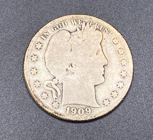 lot 57 image: 1909 Barber Half Dollar