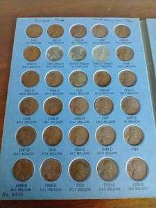 Wheat Penny Folder with 45 Coins