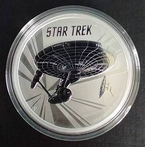 2016 1 Oz. Silver Star Trek Enterprise Coin