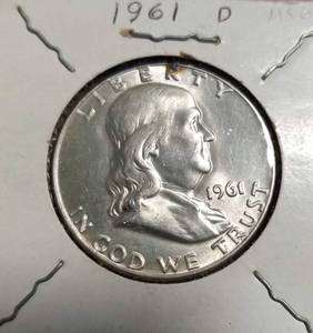 lot 29 image: 1961-D FRANKLIN HALF DOLLAR BU