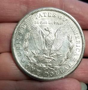lot 30 image: 1921 MORGAN SILVER DOLLAR CLEANED