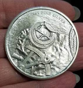 lot 41 image: 1 TROY OZ. .999 FINE SILVER PROSPECTOR ROUND