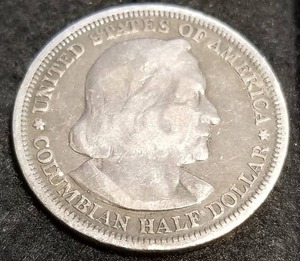 lot 51 image: 1893 CHICAGO WORLDS FAIR COLUMBIAN EXPO COMMEMORATIVE HALF DOLLAR