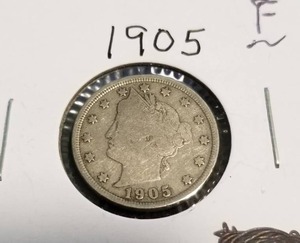 lot 52 image: 1905 US LIBERTY V NICKEL FINE