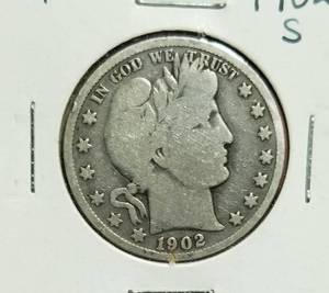 lot 59 image: 1902-S BARBER HALF DOLLAR