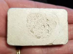 lot 11-A image: 5 TROY OZ. .999 FINE SILVER BAR SILVERTOWNE HAND POURED