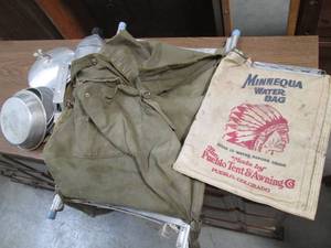 lot 5 image: Vintage Boy Scout Rucksack Backpack...