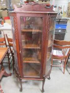 lot 46 image: Vintage Wooden Claw Foot Style, 4 s...