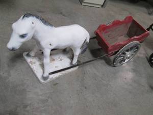 lot 56 image: Vintage Heavy duty Horse (poly-resi...