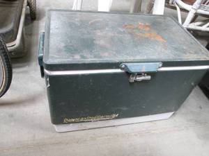 lot 59 image: Coleman Steel Belled 54 Metal Coole...