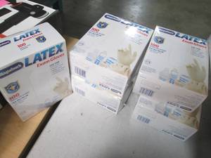 lot 77 image: 5 Boxes of Latex Exam Gloves. One S...