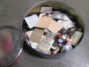 lot 109 image: Large Cookie tin with TONS and TONS...