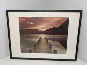 lot 81 image: Framed Photo Dock Overlooking a Calm Lake