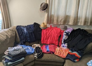 lot 290 image: Womens Hats & Clothing Large & XL
