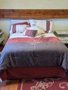 lot 244 image: Bed Frame, Headboard and Bedding