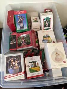 lot 267 image: Bin Filled with Hallmark Ornaments