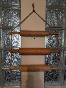 lot 276 image: Rustic Rolling Pin Towel Rack