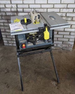 lot 6 image: Performax 10 In. Portable Table Saw with Folding Stand