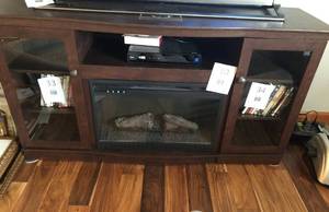 lot 10 image: Electric Fireplace Entertainment Console