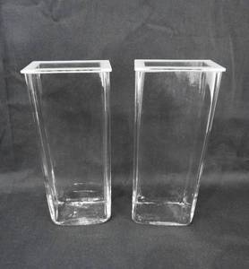 lot 16 image: Set of 2 Vintage 8 Inch Tall Glass Museum Jars With Covers - Made in Germany