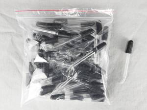 lot 45 image: Lot of 72 Mercer Glass Works Merco 3 Inch Glass Pipette Medicine Droppers With Bent Tips