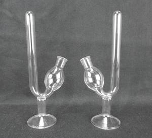 lot 64 image: Set of 2 Glass Small Fermentation Tubes With Foot