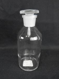 lot 108 image: Set of 3 Vintage 250 ML Narrow Mouth Glass Bottles With Stoppers