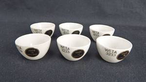 lot 135 image: Set of 6 Porcelain 30 ML Crucibles - Made in Holland