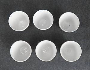 lot 136 image: Set of 6 Porcelain 30 ML Crucibles - Made in Holland