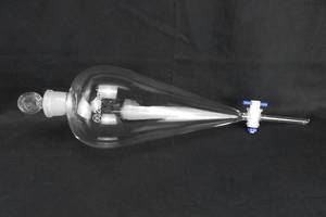lot 199 image: 2000 ML Separatory Funnel With Teflon Stopcock and Stopper