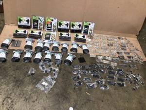 lot 40 image: Huge mixed Lot of assorted  door knobs, hands and parts Customer Returns See Pictures