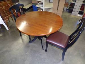 Round Drop Down Table with 2 Chairs