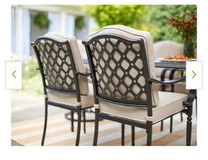 lot 5 image: Laurel Oaks 6 Piece Brown Steel Outdoor (only chairs without table and (pillows cases)
