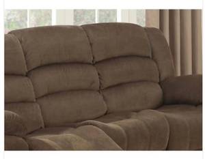 lot 4 image: Bill81in.Brown Polyester3-Seater Bridgewater Reclining Sofa the Retail price in Home Depot is$554.44
