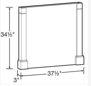lot 16 image: 3x34.5x37.5 in. Decorative Island End Panel in Medium Oak the retail price in Home Depot is $176.00