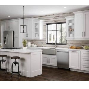 lot 17 image: Newport Assembled 30 x 34.5 x 21 in. Plywood ShakerCabinet  the retail price in Home Depot is $369.0