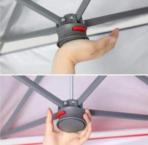 lot 34 image: 10 ft. x 10 ft. Red Instant Canopy Pop Up Tent the retail price in Home Depot is $109.00