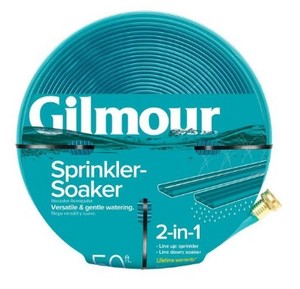 lot 624 image: Gilmour 58 in. Dia. x 50 ft. All-in-One Sprinkler Soaker Hose 27142HD