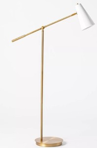lot 657 image: Task Metal Floor Lamp Brass - Threshold designed with Studio McGee