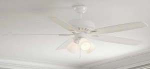 lot 654 image: Hampton Bay Rockport 52 in. LED Matte White Ceiling Fan