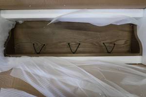 lot 627 image: Wall Mounted Coat Rack - Safavieh - Natural