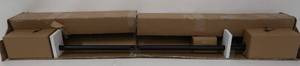lot 680 image: Zenna Home Easy Install Cap Finial Draper Rod - Smart Rods - Black