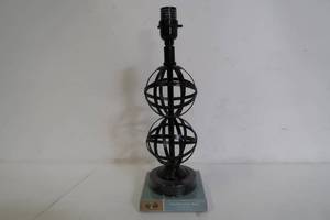 lot 688 image: Hampton Bay Mix and Match 15 in. H Oil Rubbed Bronze Double Orb Accent Lamp Base