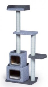 lot 602 image: Kitty Power Paws Sky Tower 30  L x 15  W x 54 H - GrayCream