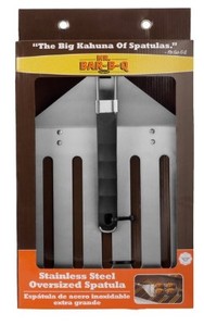 lot 690 image: Mr. Bar-B-Q Oversized Stainless Steel Spatula with Folding Black Handle