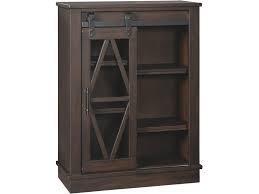 lot 18 image: Signature Design by Ashley,  Bronfield Accent Cabinet - Sliding Door - Brown, A4000135 - BRAND NEW - NO RESERVE